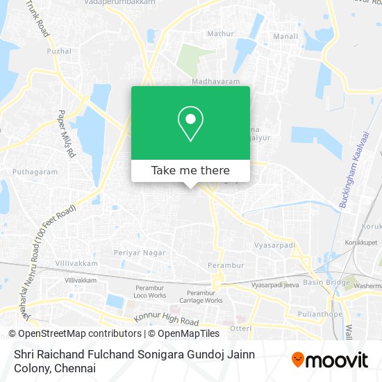 Shri Raichand Fulchand Sonigara Gundoj Jainn Colony map