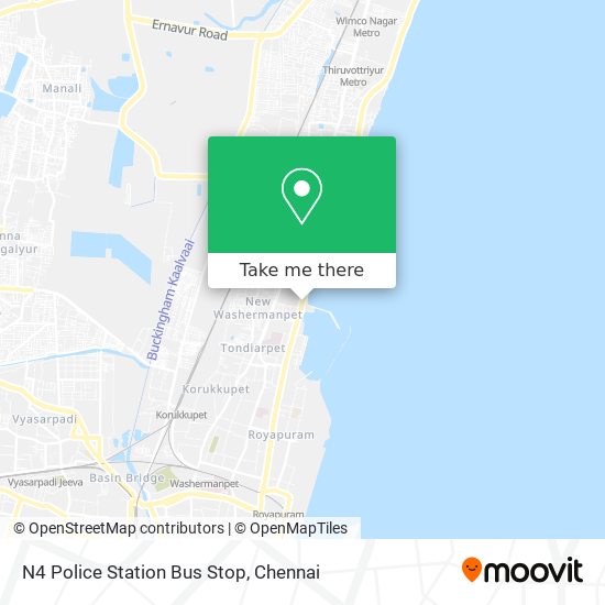 N4 Police Station Bus Stop map