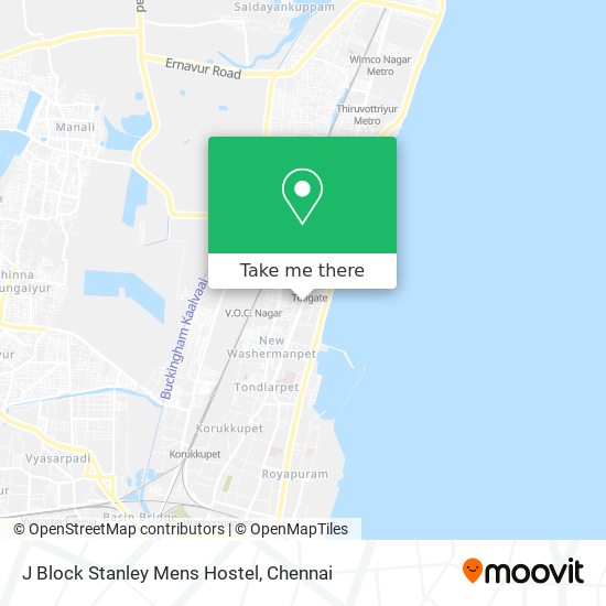 J Block Stanley Mens Hostel map