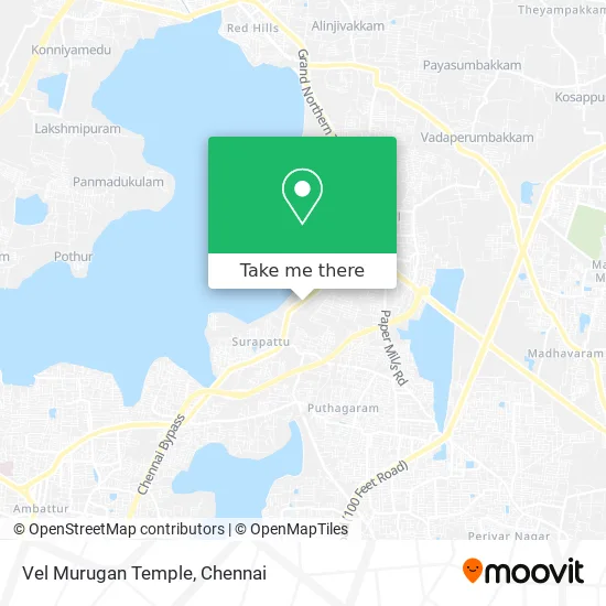 Vel Murugan Temple map