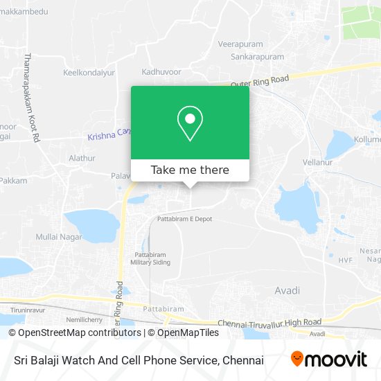 Sri Balaji Watch And Cell Phone Service map