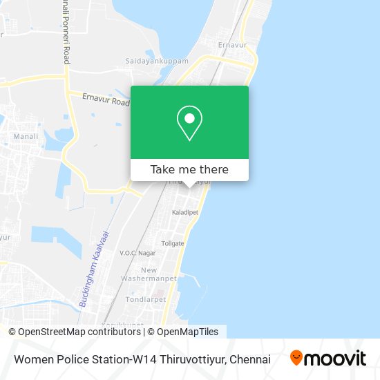 Women Police Station-W14 Thiruvottiyur map