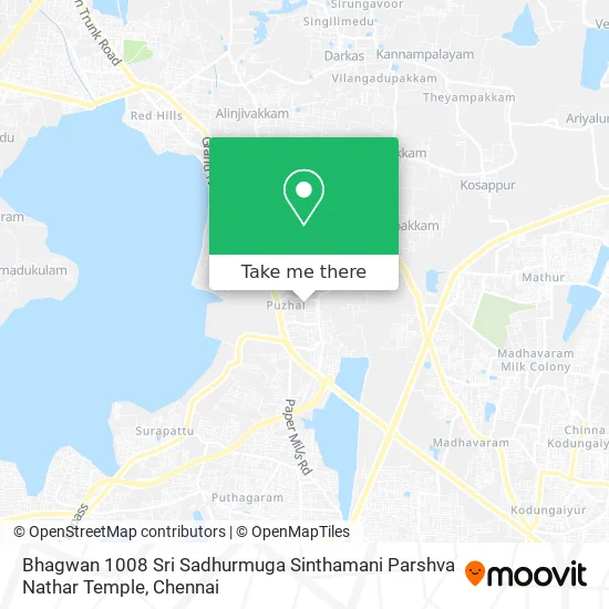 Bhagwan 1008 Sri Sadhurmuga Sinthamani Parshva Nathar Temple map