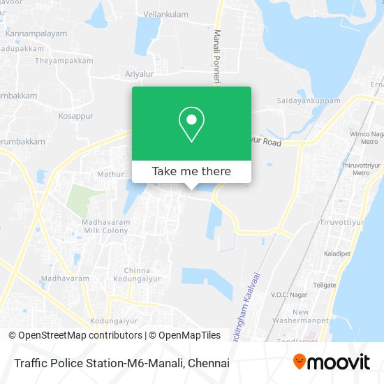 Traffic Police Station-M6-Manali map
