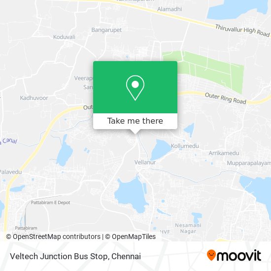 Veltech Junction Bus Stop map
