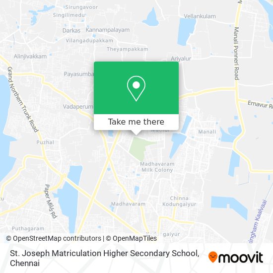 St. Joseph Matriculation Higher Secondary School map