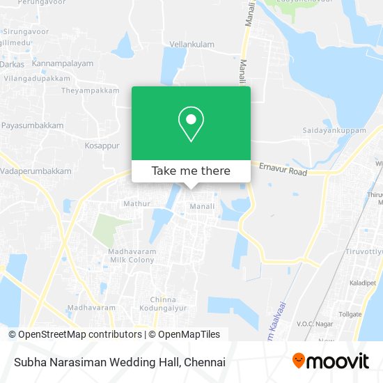 Subha Narasiman Wedding Hall map
