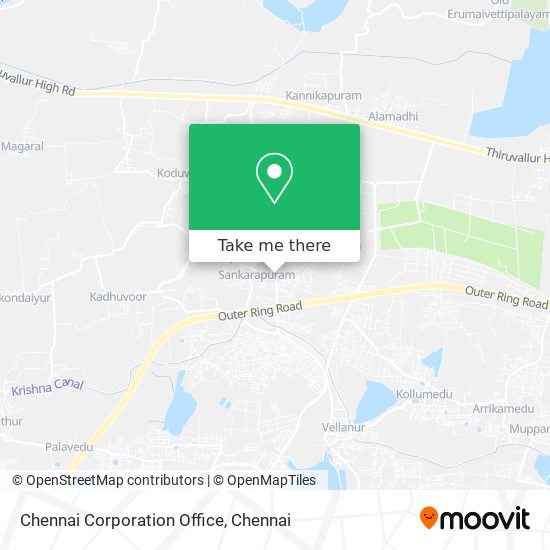 Chennai Corporation Office map