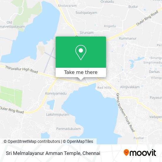 Sri Melmalayanur Amman Temple map