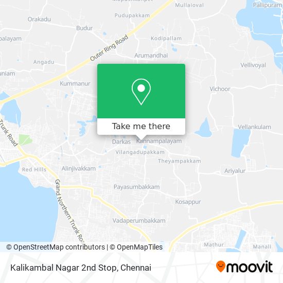 Kalikambal Nagar 2nd Stop map