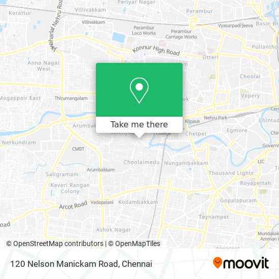 120 Nelson Manickam Road map