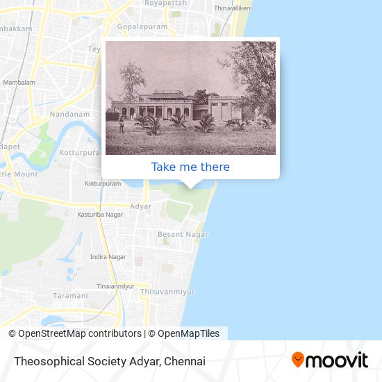 Theosophical Society Adyar map