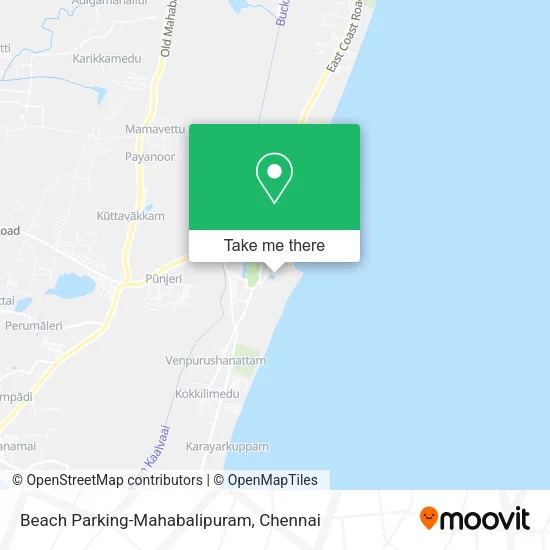 Beach Parking-Mahabalipuram map