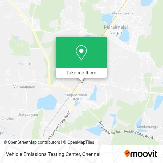 Vehicle Emissions Testing Center map
