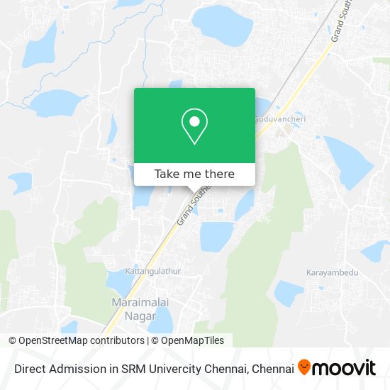 Direct Admission in SRM Univercity Chennai map