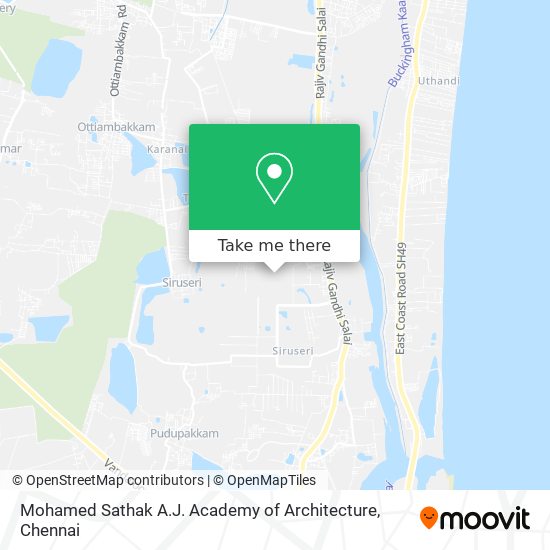 Mohamed Sathak A.J. Academy of Architecture map