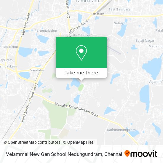 Velammal New Gen School Nedungundram map