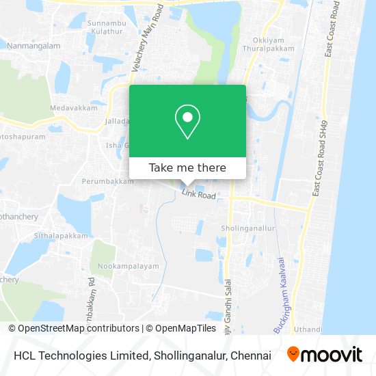 HCL Technologies Limited, Shollinganalur map