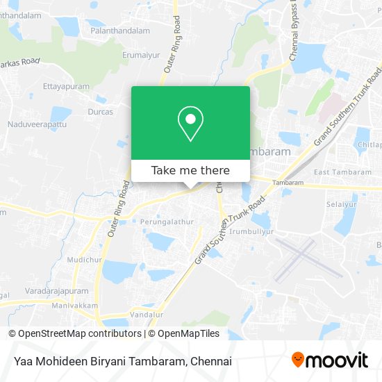 Yaa Mohideen Biryani Tambaram map