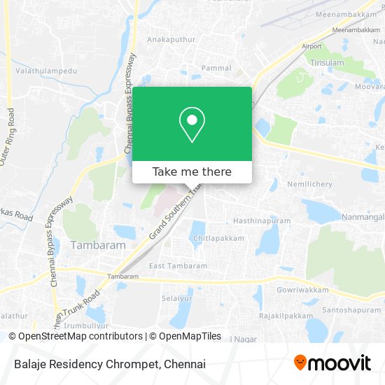 Balaje Residency Chrompet map