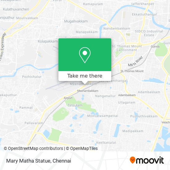 Mary Matha Statue map