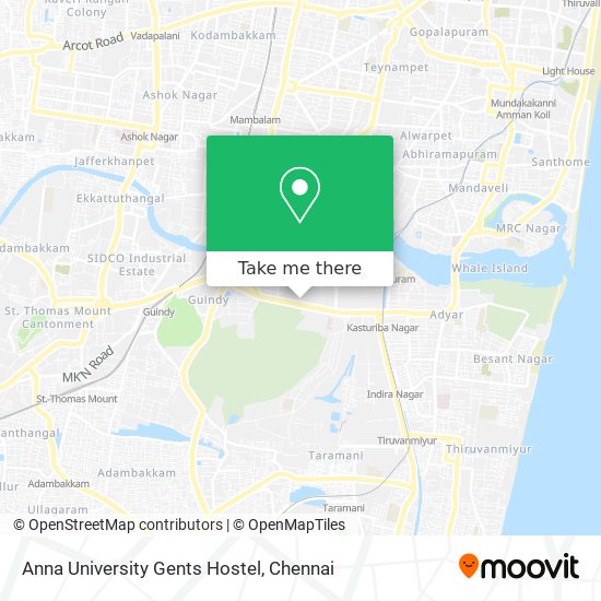 Anna University Gents Hostel map