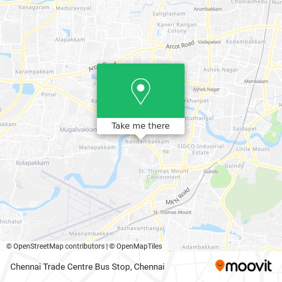 Chennai Trade Centre Bus Stop map