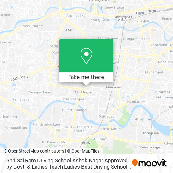 Shri Sai Ram Driving School Ashok Nagar Approved by Govt. & Ladies Teach Ladies Best Driving School map