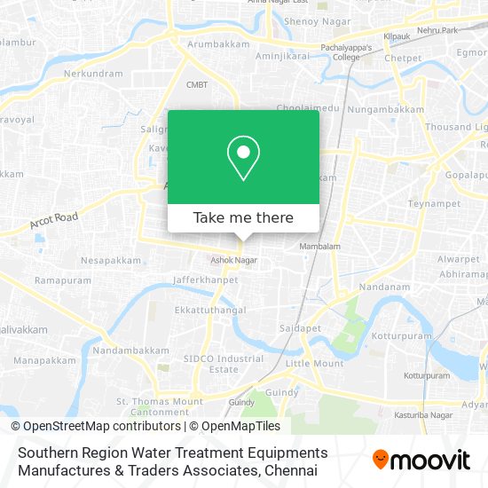 Southern Region Water Treatment Equipments Manufactures & Traders Associates map