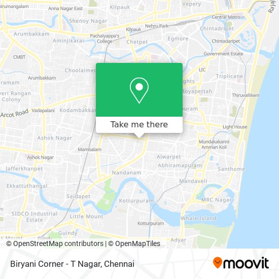 Biryani Corner - T Nagar map