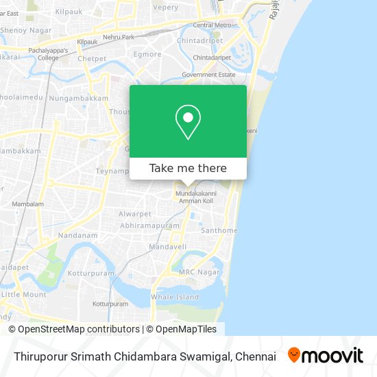 Thiruporur Srimath Chidambara Swamigal map