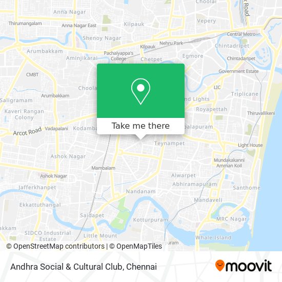 Andhra Social & Cultural Club map