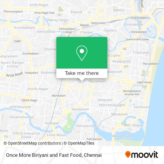 Once More Biriyani and Fast Food map