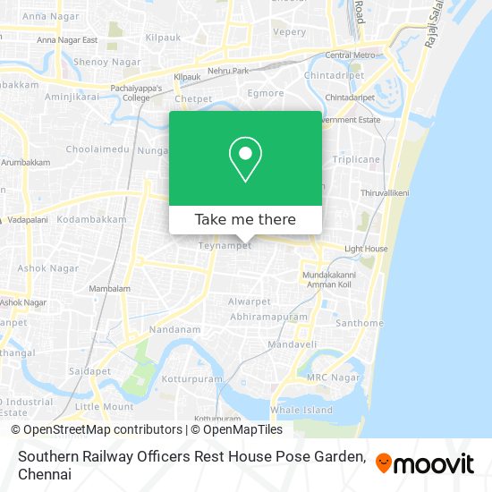 Southern Railway Officers Rest House Pose Garden map