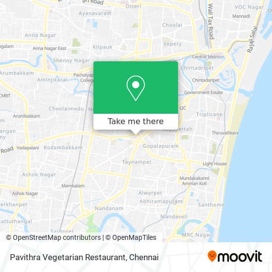 Pavithra Vegetarian Restaurant map