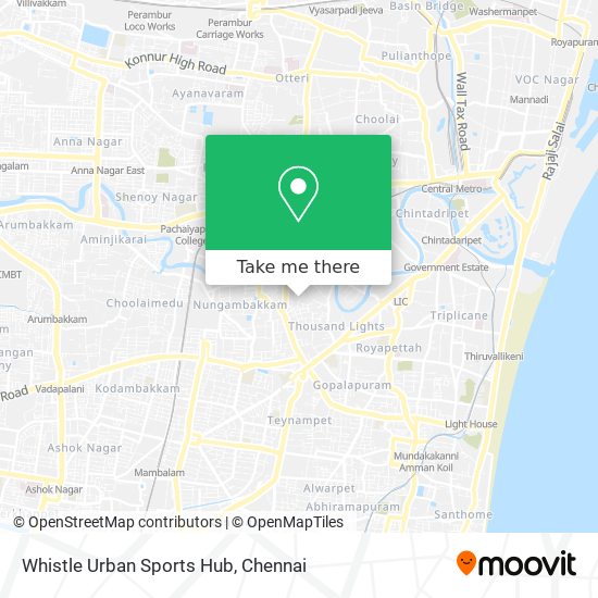 Whistle Urban Sports Hub map