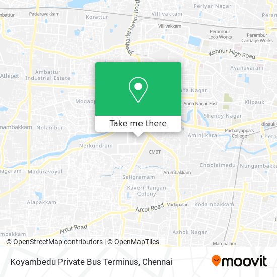 Koyambedu Private Bus Terminus map