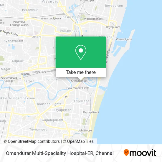 Omandurar Multi-Speciality Hospital-ER map