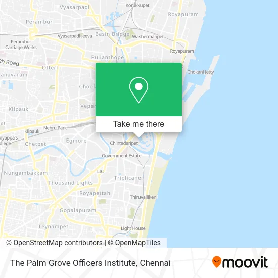 The Palm Grove Officers Institute map