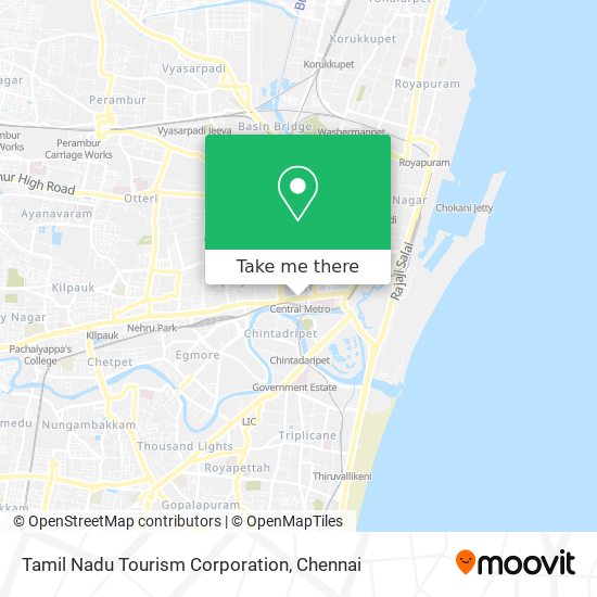 Tamil Nadu Tourism Corporation map