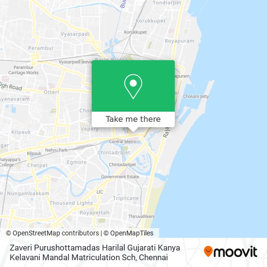 Zaveri Purushottamadas Harilal Gujarati Kanya Kelavani Mandal Matriculation Sch map