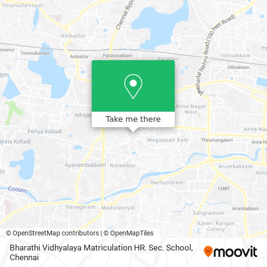 Bharathi Vidhyalaya Matriculation HR. Sec. School map