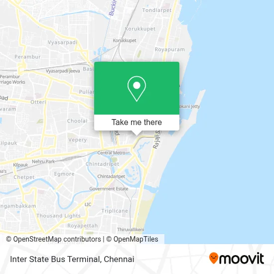 Inter State Bus Terminal map