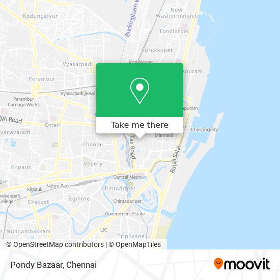 Pondy Bazaar map