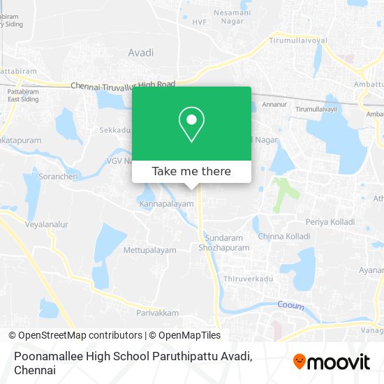 Poonamallee High School Paruthipattu Avadi map