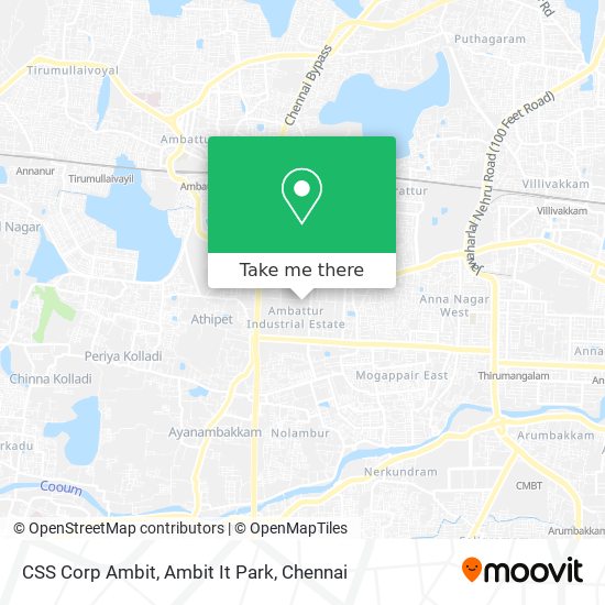 CSS Corp Ambit, Ambit It Park map