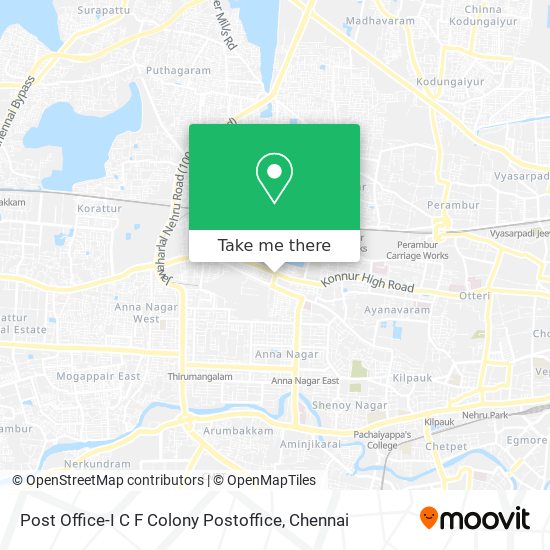 Post Office-I C F Colony Postoffice map