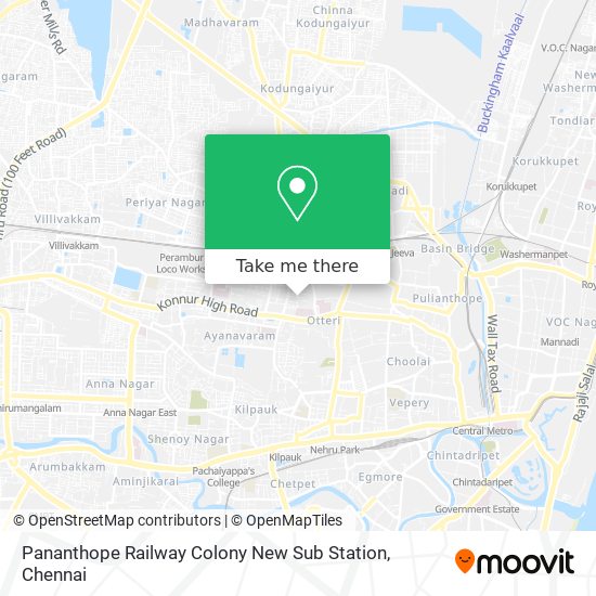 Pananthope Railway Colony New Sub Station map