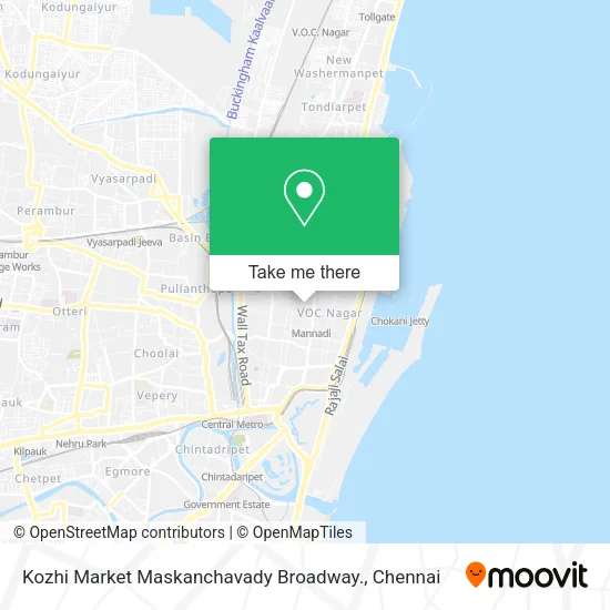 Kozhi Market Maskanchavady Broadway. map