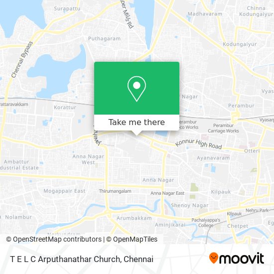 T E L C Arputhanathar Church map